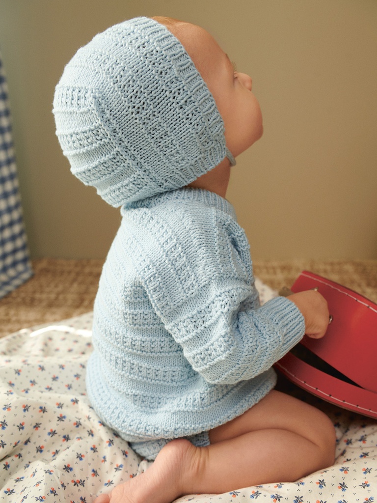 2407-01 Fillip Sweater, Diaper Pants & Bonnet Baby