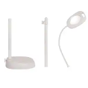 Gulvlampe LED m/lup, 3 i 1 hvid