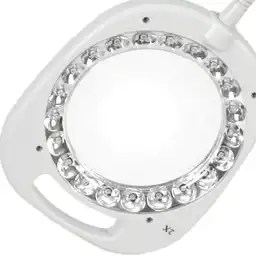 Gulvlampe LED m/lup, 3 i 1 hvid