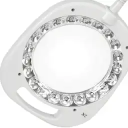 Gulvlampe LED m/lup, 3 i 1 hvid