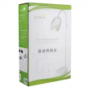 Gulvlampe LED m/lup, 3 i 1 hvid