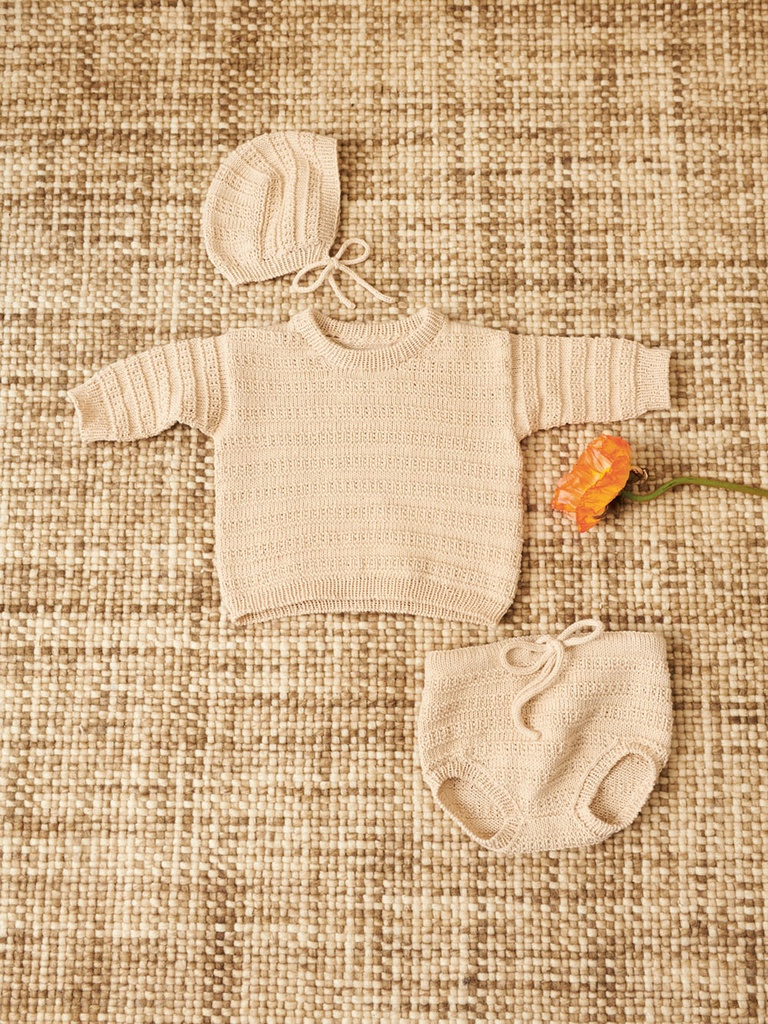 2407-01 Fillip Sweater, Diaper Pants & Bonnet Baby