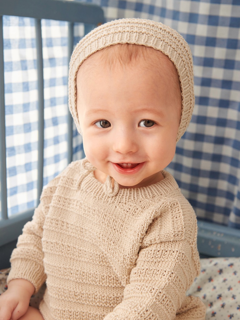 2407-01 Fillip Sweater, Diaper Pants & Bonnet Baby