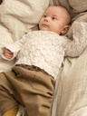 2413-02 Lilja cardigan, diaper pants, tights & bonnet baby