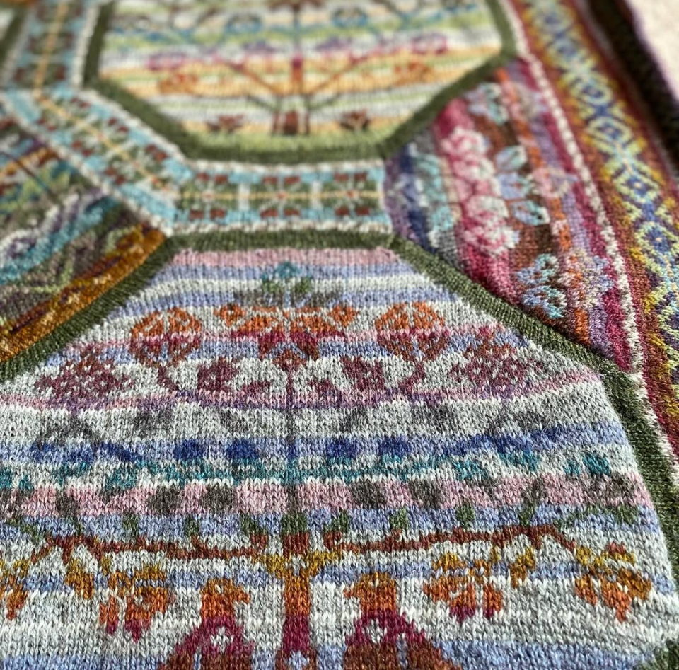 Marie Wallin Fairisle Club 10, Tree of Life Throw