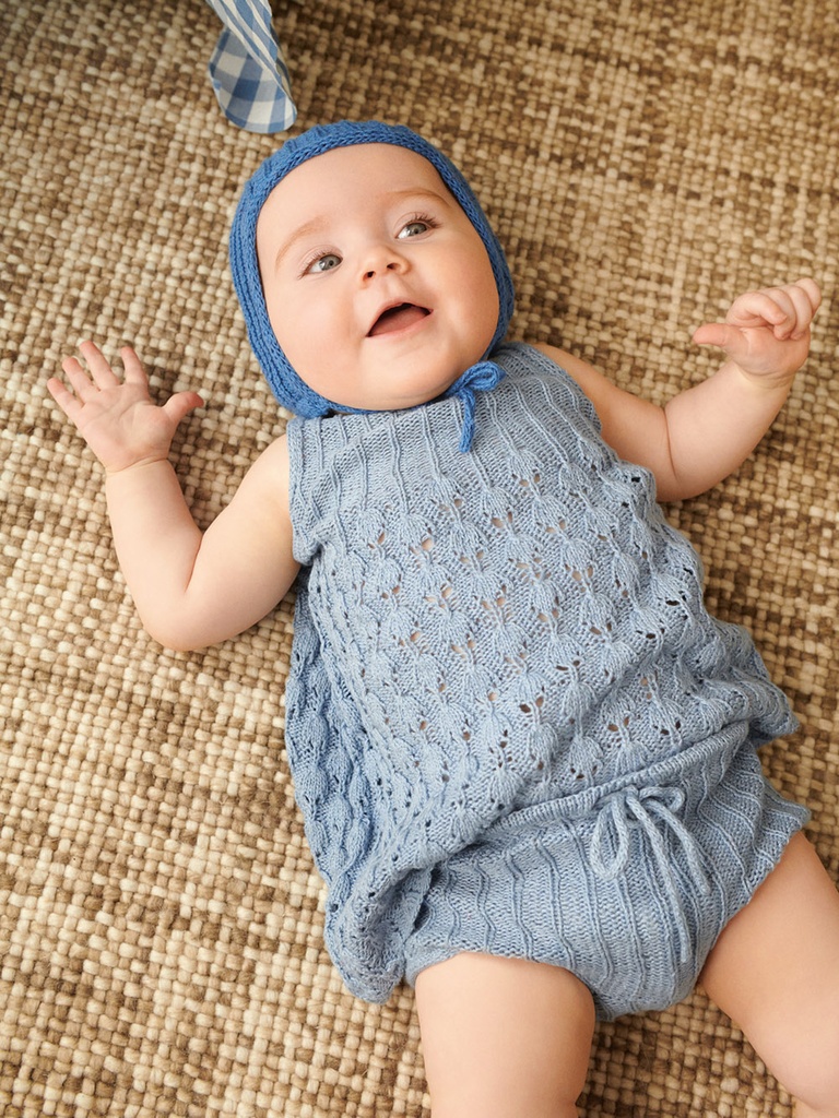 2407-05 LILJA SINGLET & LINUS DIAPER  PANTS & LINUS BONNET BABY