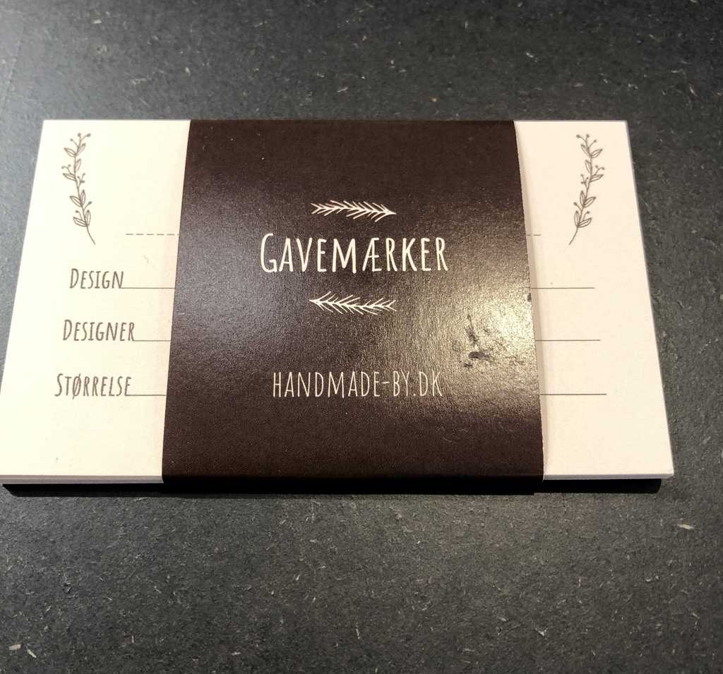 Handmade by Gavemærke/vaskeanvisning