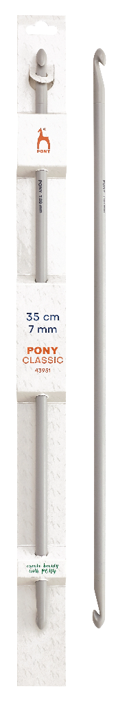 Pony dobbelt tunesisk hæklenål, plast