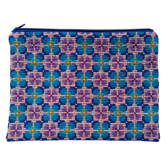 Petit Flowers Blue clutch, 71-0518