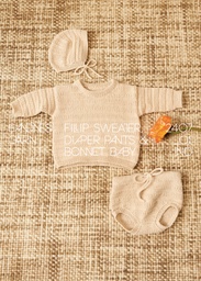 2407-01 Fillip Sweater, Diaper Pants & Bonnet Baby