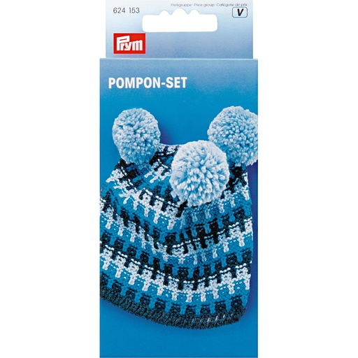 Pompon sæt - 3,3-9cm
