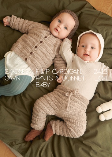 2413-04 Fillip cardigan, pants & bonnet baby
